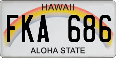 HI license plate FKA686