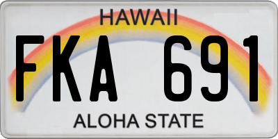 HI license plate FKA691