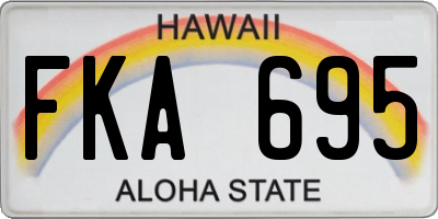 HI license plate FKA695