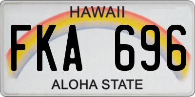 HI license plate FKA696