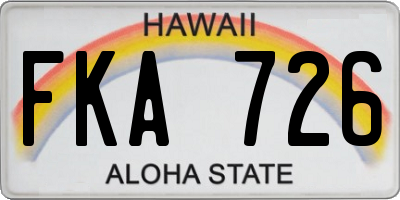 HI license plate FKA726