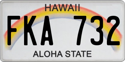 HI license plate FKA732