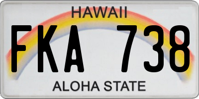HI license plate FKA738