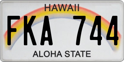HI license plate FKA744