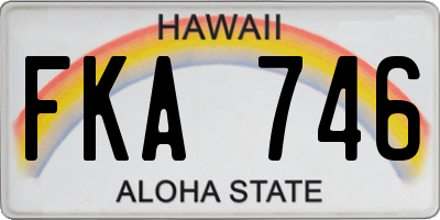 HI license plate FKA746