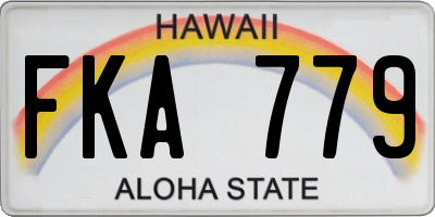 HI license plate FKA779