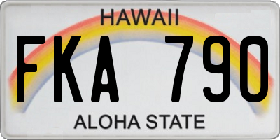 HI license plate FKA790