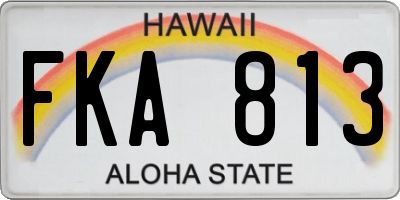 HI license plate FKA813