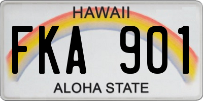 HI license plate FKA901
