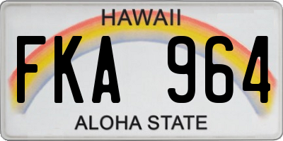 HI license plate FKA964
