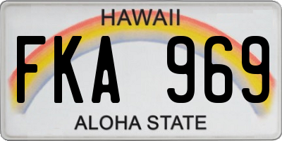HI license plate FKA969
