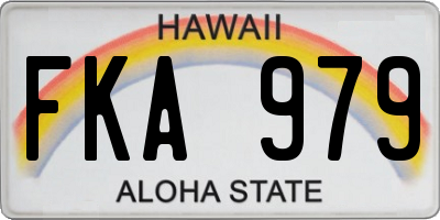 HI license plate FKA979