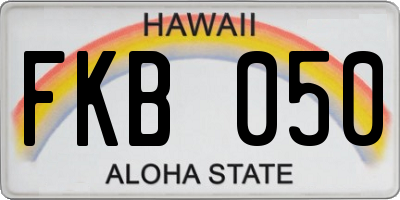 HI license plate FKB050
