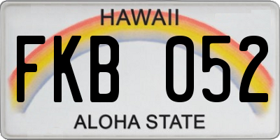 HI license plate FKB052