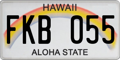 HI license plate FKB055