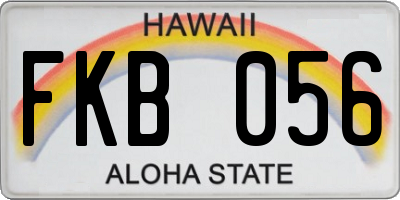 HI license plate FKB056