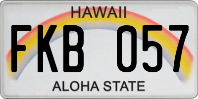 HI license plate FKB057