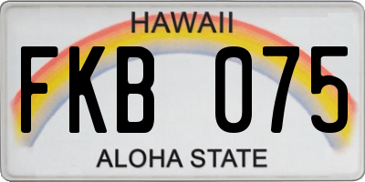HI license plate FKB075