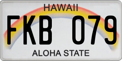 HI license plate FKB079