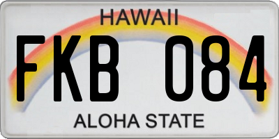 HI license plate FKB084