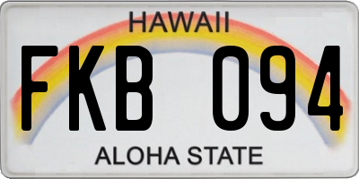 HI license plate FKB094