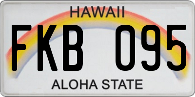 HI license plate FKB095