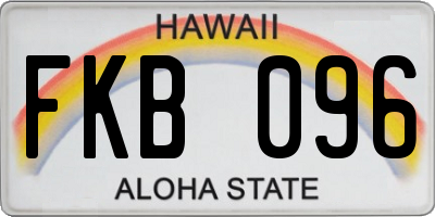 HI license plate FKB096