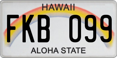 HI license plate FKB099