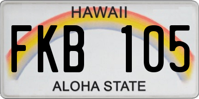 HI license plate FKB105