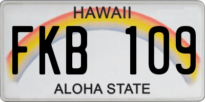 HI license plate FKB109
