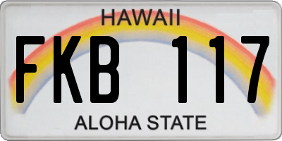 HI license plate FKB117