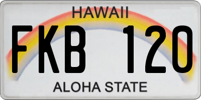 HI license plate FKB120