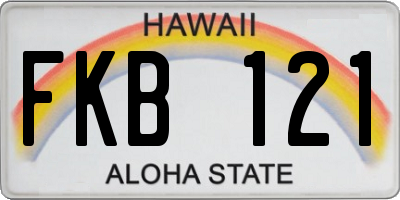 HI license plate FKB121