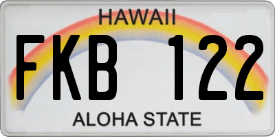 HI license plate FKB122