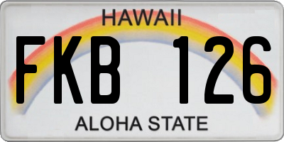HI license plate FKB126