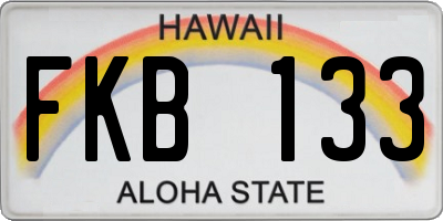 HI license plate FKB133