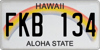 HI license plate FKB134