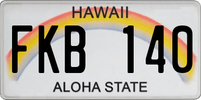 HI license plate FKB140