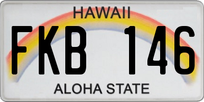 HI license plate FKB146