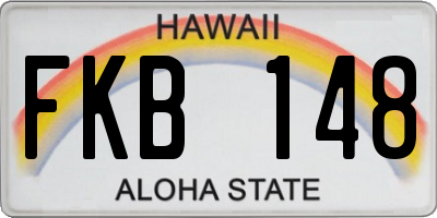 HI license plate FKB148