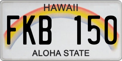 HI license plate FKB150