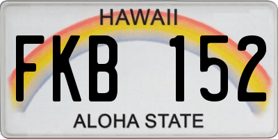 HI license plate FKB152