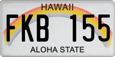 HI license plate FKB155