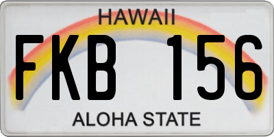 HI license plate FKB156