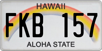 HI license plate FKB157