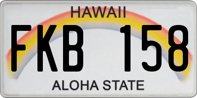 HI license plate FKB158