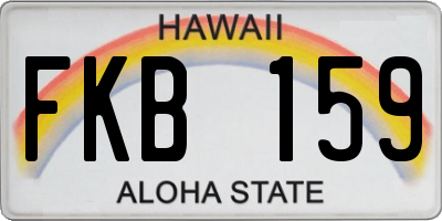 HI license plate FKB159