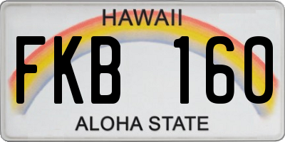 HI license plate FKB160