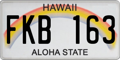 HI license plate FKB163