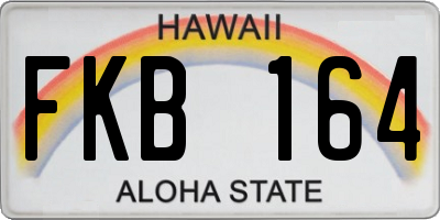 HI license plate FKB164